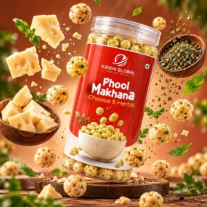 Gourmet Phool Makhana Cheese & Herbs (Roasted Superfood Snack)