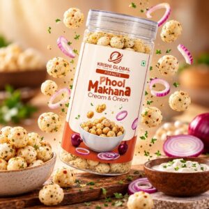 Phool Makhana Cream & Onion (Roasted Superfood Snack)